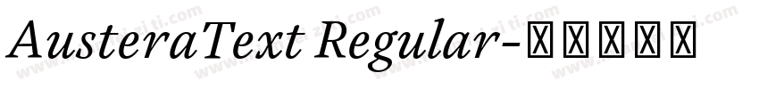 AusteraText Regular字体转换